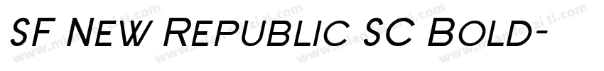 SF New Republic SC Bold字体转换